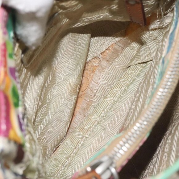 PRADA Hand Bag Nylon Blue Silver Auth 130935 - Picture 11 of 16